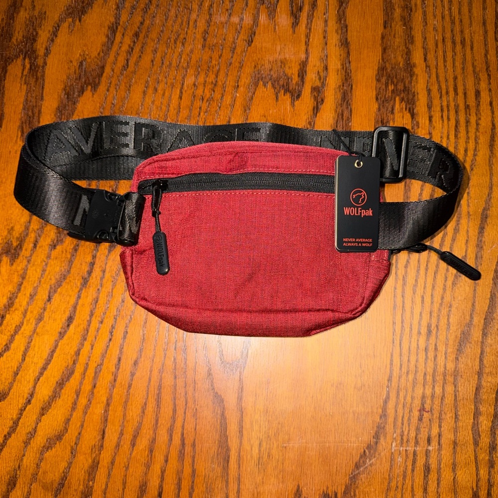 WOLFpak Red Olympia Crossbody Bag for Women and Men
